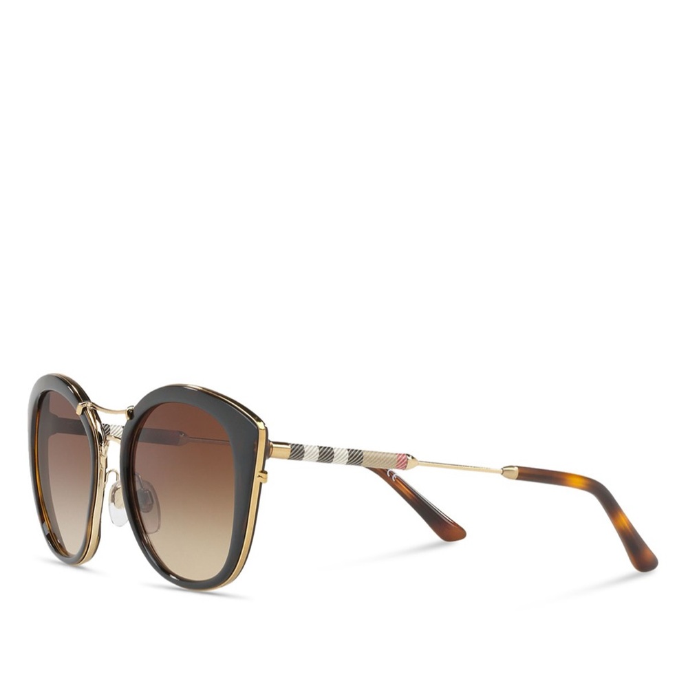 BURBERRY Check Round Sunglasses, 53mm - Picture 2 of 8